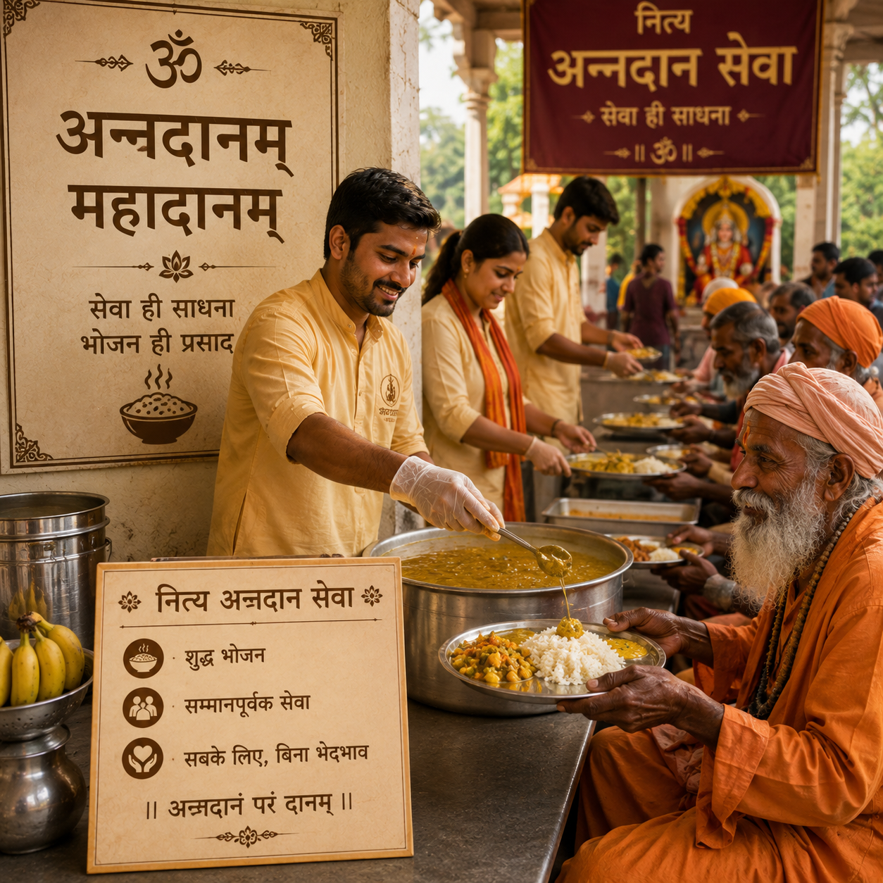Nitya Annadanam and Prasad charity Seva